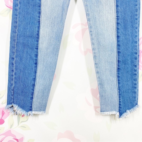American Eagle Outfitters AEO Vintage High Rise Two Tone Denim Jeans 4 - Picture 4 of 11